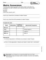 Metric Conversions