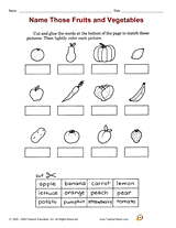 Name Those Fruits and Vegetables