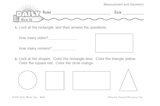 Math Warm-Up 126 for Gr. 1 & 2: Measurement & Geometry