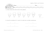 Math Warm-Up 223 for Gr. 1 & 2: Algebra, Patterns & Functions