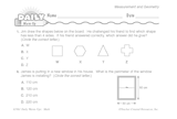 Math Warm-Up 126 for Gr. 3 & 4: Measurement & Geometry