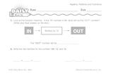 Math Warm-Up 234 for Gr. 5 & 6: Algebra, Patterns & Functions