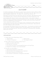 Immigration Reading Warm-Up: Ellis Island