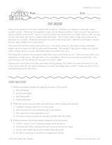 Science Reading Warm-Up: The Moon