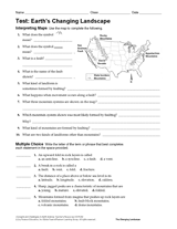 Science Test: Earth's Changing Landscape