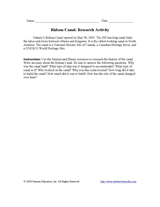 Rideau Canal Writing Prompt