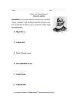 Why Are They Famous? Research Activity
