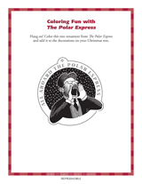 The Polar Express Christmas Tree Ornament Coloring Page