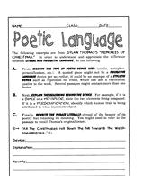 Poetry Lessons & Activities: Gallery of Worksheets (Grades 6-8)